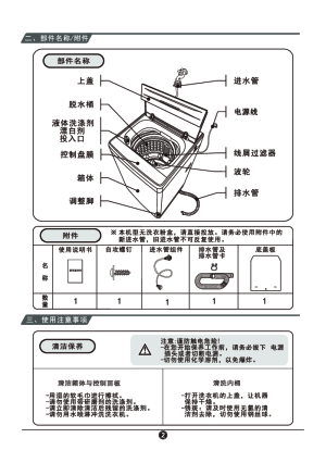 波轮洗衣机配件名称图片